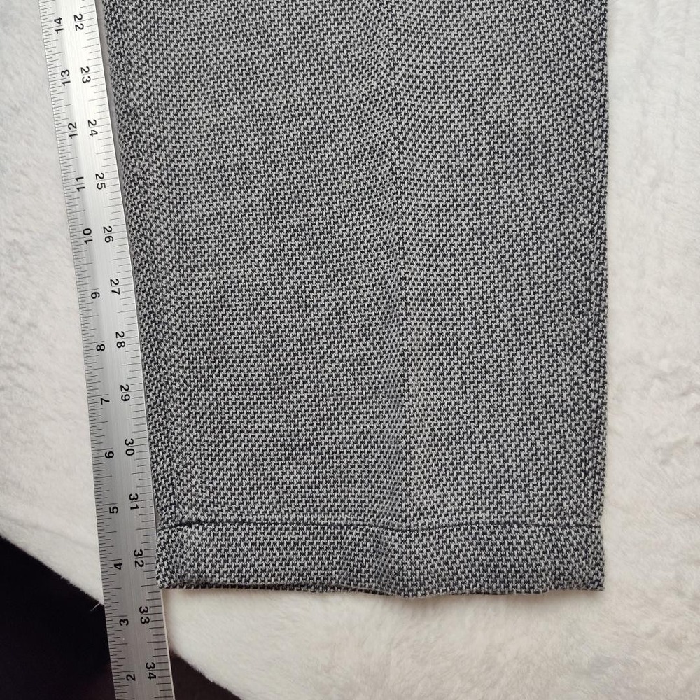 Carbon2Cobalt Pants Mens 36x33 Gray Check Cotton Chino Straight Casual Trousers - Picture 9 of 12